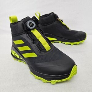 Adidas FortaRun BOA ATR Running Shoe FZ5472 Black Semi-Solar Slime Kids Size 2.5